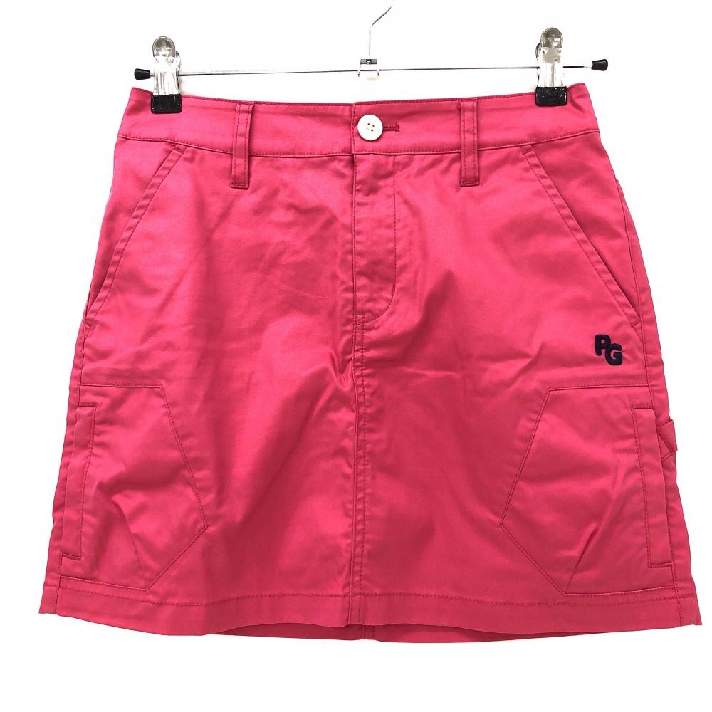 【美品】パーリーゲイツ スカート ピンク ニコちゃん スマイル ティー装着可 ストレッチ レディース 00(XS) ゴルフウェア PEARLY GATES