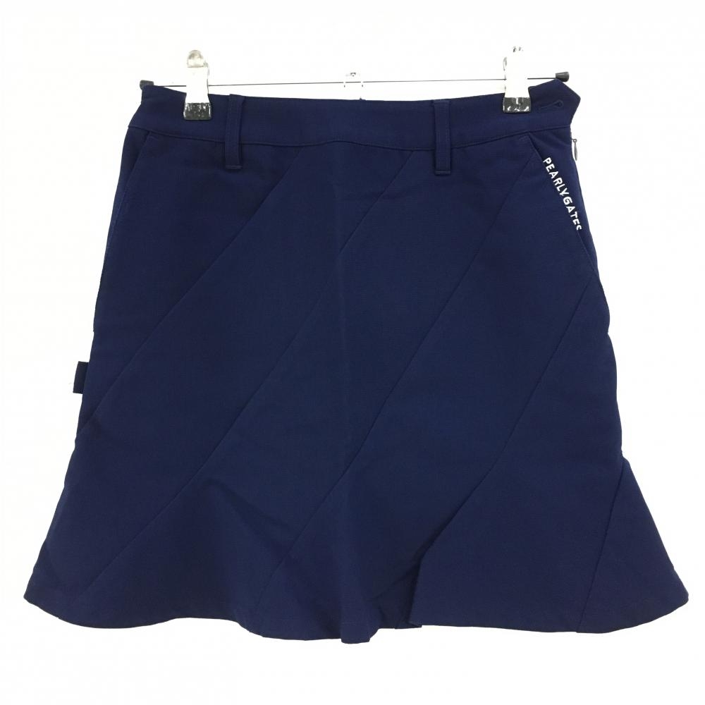 パーリーゲイツ スカート ネイビー ロゴ白  レディース 0(S) ゴルフウェア 2023年モデル PEARLY GATES