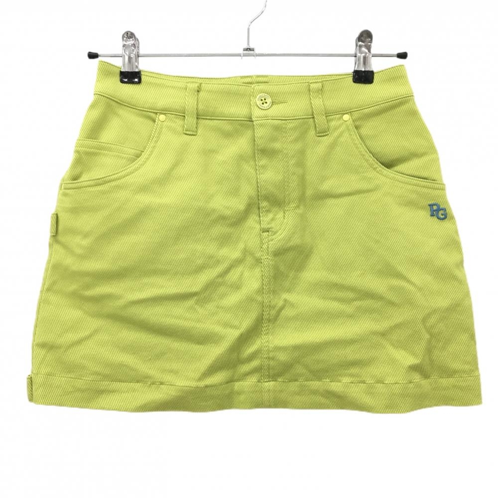 【美品】パーリーゲイツ スカート ライトグリーン ニコちゃんバンダナ スマイル レディース 0(S) ゴルフウェア 2023年モデル PEARLY GATES