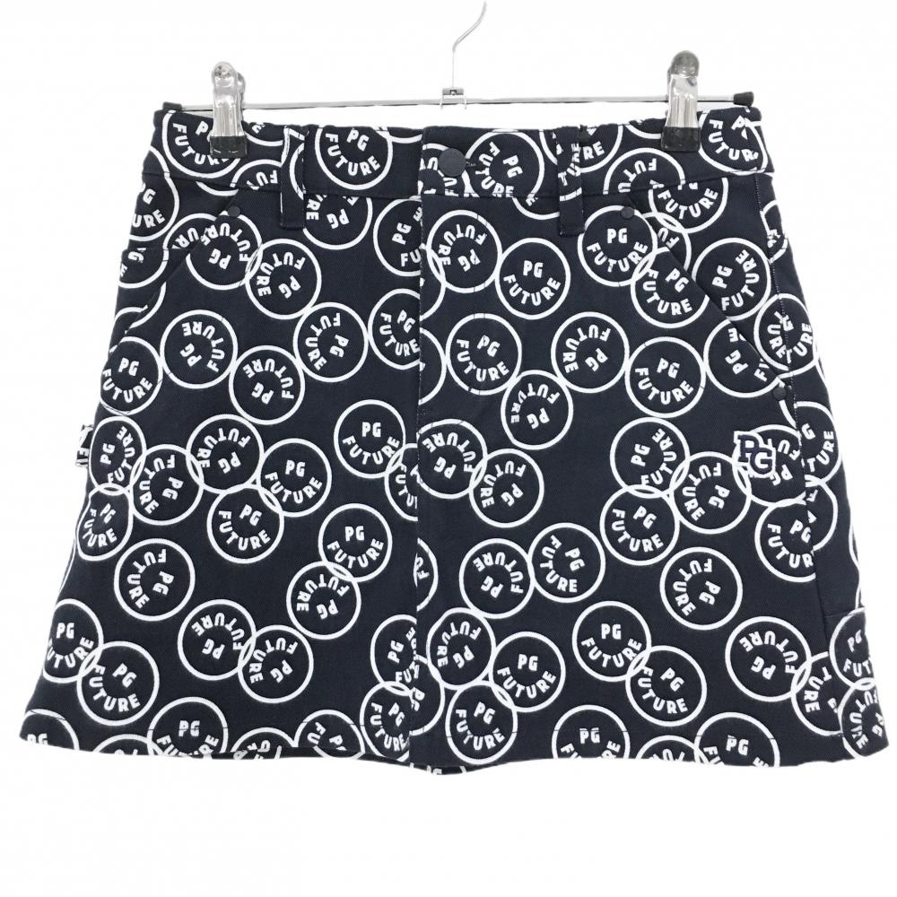 【新品】パーリーゲイツ スカート ダークネイビー×白 FUTUREニコ ストレッチ レディース 0(S) ゴルフウェア PEARLY GATES