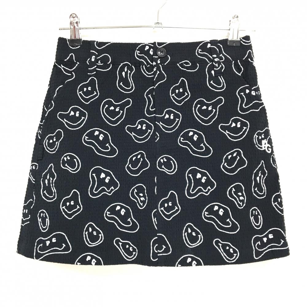 【新品】パーリーゲイツ スカート ネイビー×白 TOKE NIKO サッカー生地 レディース 00(XS) ゴルフウェア PEARLY GATES