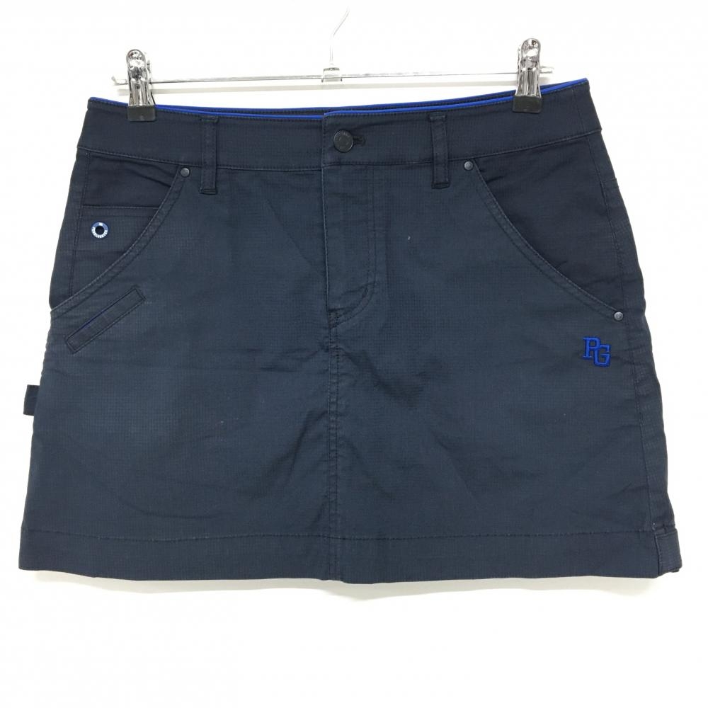 パーリーゲイツ スカート ネイビー チェック地模様 30周年  レディース 2(L) ゴルフウェア PEARLY GATES