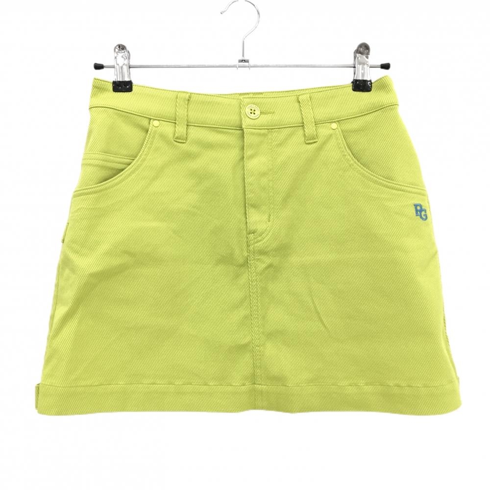 【美品】パーリーゲイツ スカート ライトグリーン ロゴライトブルー ストレッチ レディース 1(M) ゴルフウェア 2024年モデル PEARLY GATES