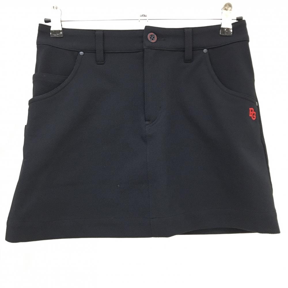 【美品】パーリーゲイツ ストレッチスカート ダークネイビー ロゴレッド レディース 0(S) ゴルフウェア 2024年モデル PEARLY GATES