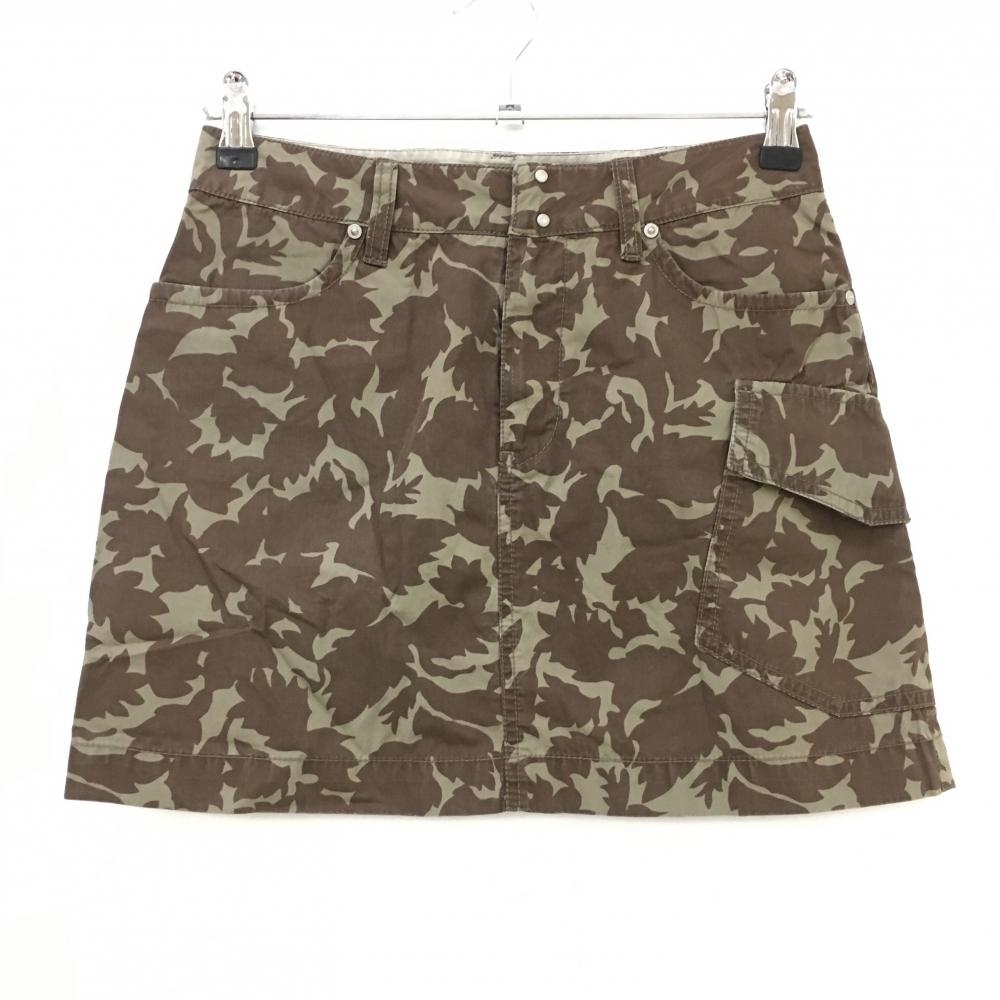 パーリーゲイツ スカート ブラウン×ベージュ 総柄 レディース 0(S) ゴルフウェア PEARLY GATES