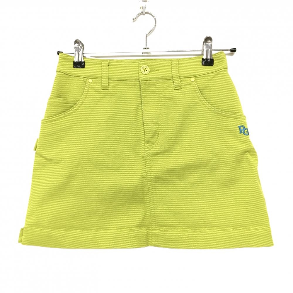 【美品】パーリーゲイツ スカート ライトグリーン ロゴライトブルー 35周年  レディース 00(XS) ゴルフウェア 2024年モデル PEARLY GATES