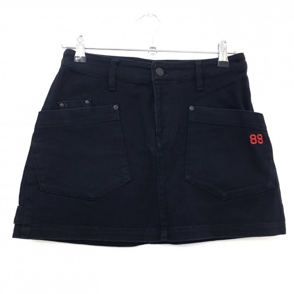 パーリーゲイツ スカート ダークネイビー ティー装着可 バックロゴプリント  レディース 0 ゴルフウェア PEARLY GATES