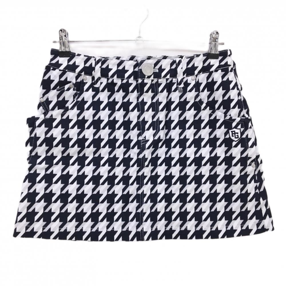 【新品】パーリーゲイツ スカート 白×ネイビー 千鳥格子  レディース 1(M) ゴルフウェア PEARLY GATES