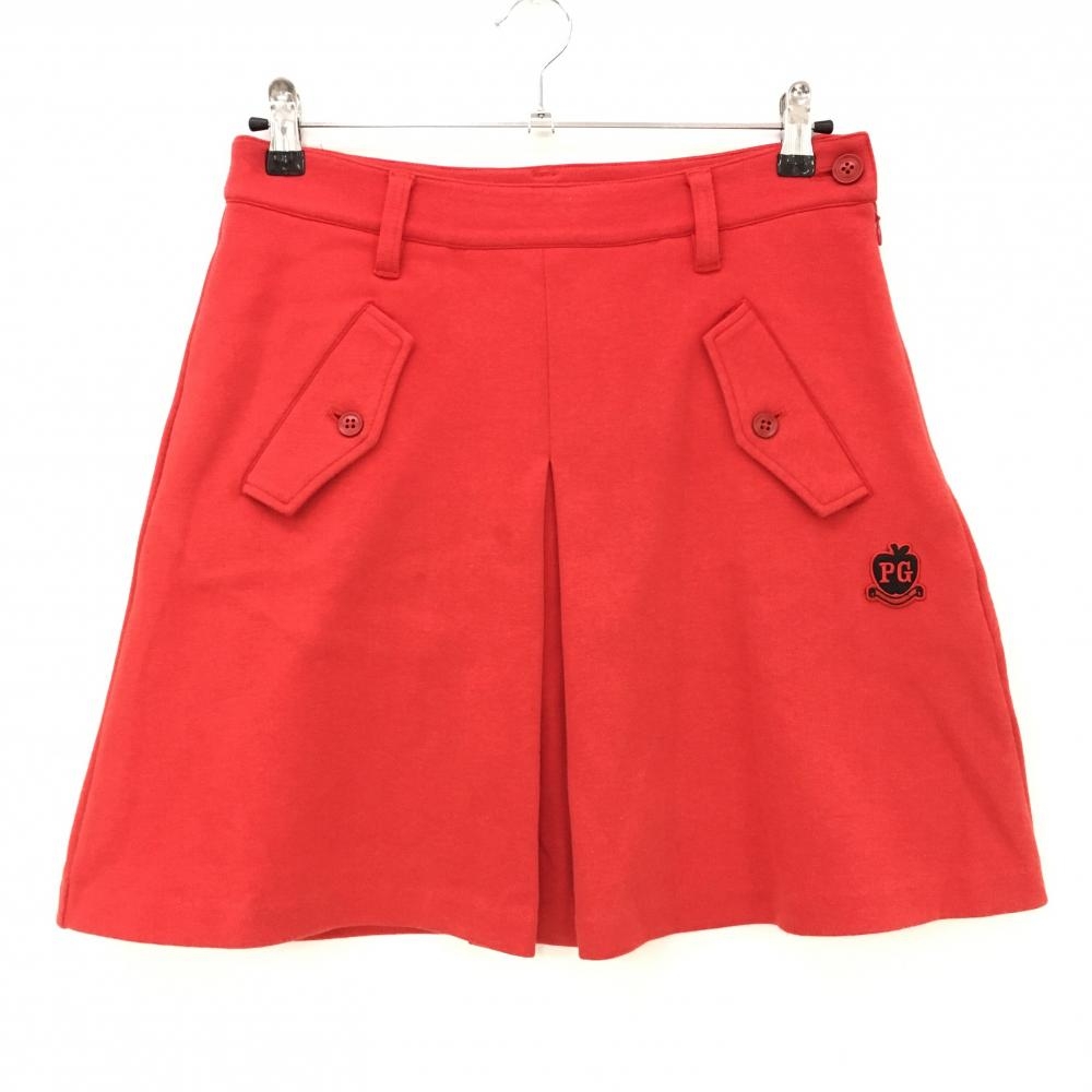 パーリーゲイツ スカート レッド アップルワッペン レディース 1(M) ゴルフウェア PEARLY GATES