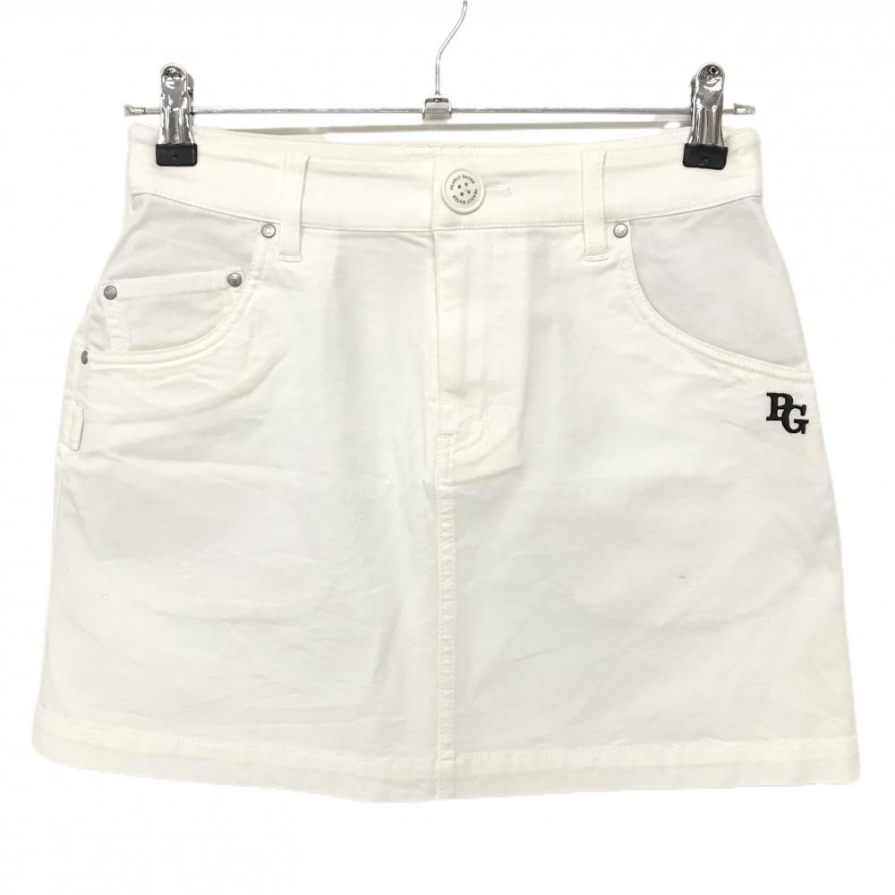 パーリーゲイツ×ニャロメ スカート 白×黒 30周年 ストレッチ  レディース 0(S) ゴルフウェア PEARLY GATES