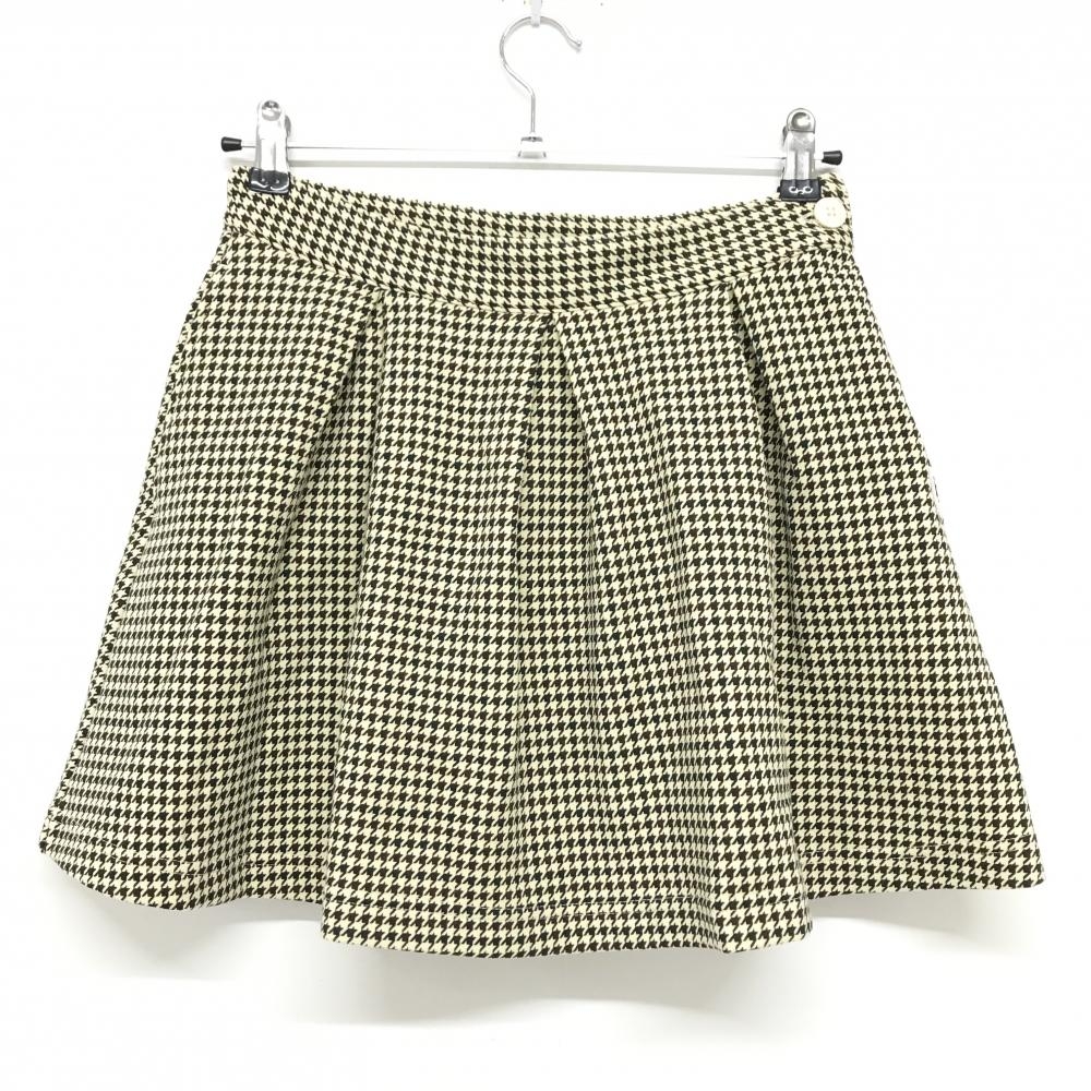 【新品】パーリーゲイツ スカート ベージュ×グリーン 千鳥格子 日本製  レディース 0(S) ゴルフウェア PEARLY GATES