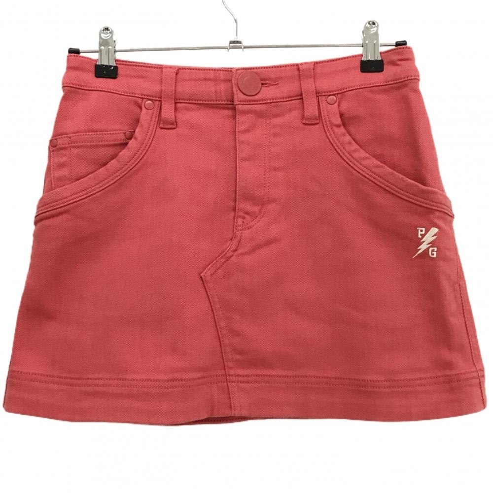 【美品】パーリーゲイツ スカート レッド系 ストレッチ コットン混  レディース 00(XS) ゴルフウェア PEARLY GATES