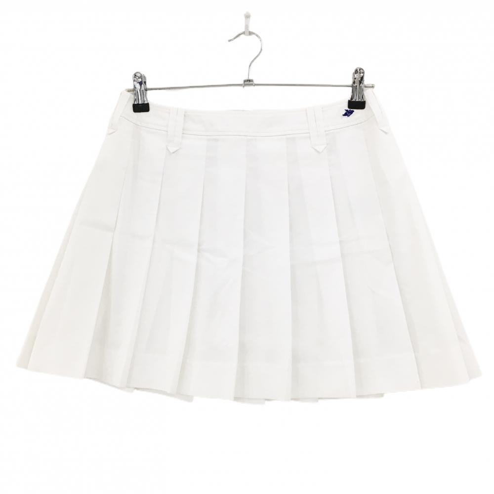 【美品】パーリーゲイツ プリーツスカート 白 フライングラビット 後ろハーフジップ レディース 1(M) ゴルフウェア PEARLY GATES