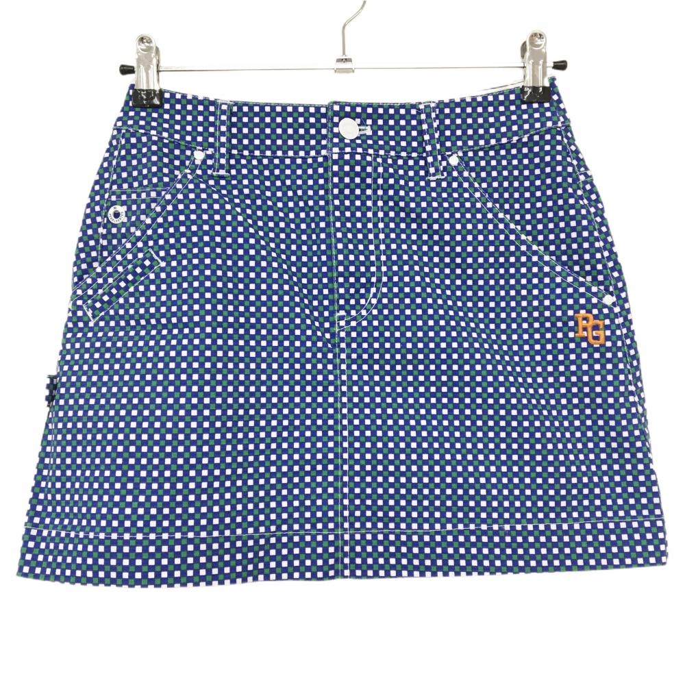 【美品】パーリーゲイツ スカート ネイビー×グリーン チェック 30周年 レディース 00(XS) ゴルフウェア PEARLY GATES