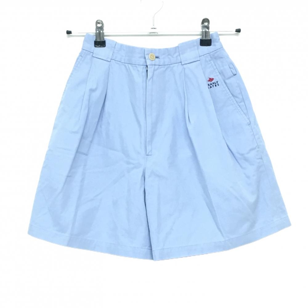 パーリーゲイツ キュロットスカート ライトブルー ロゴ刺しゅう 綿100%  レディース 1(M) ゴルフウェア PEARLY GATES