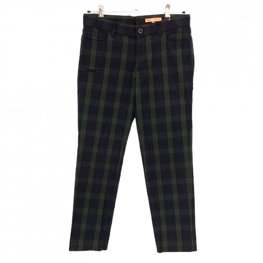 【美品】ビームスゴルフ パンツ グリーン×ネイビー チェック  レディース L ゴルフウェア BEAMS GOLF