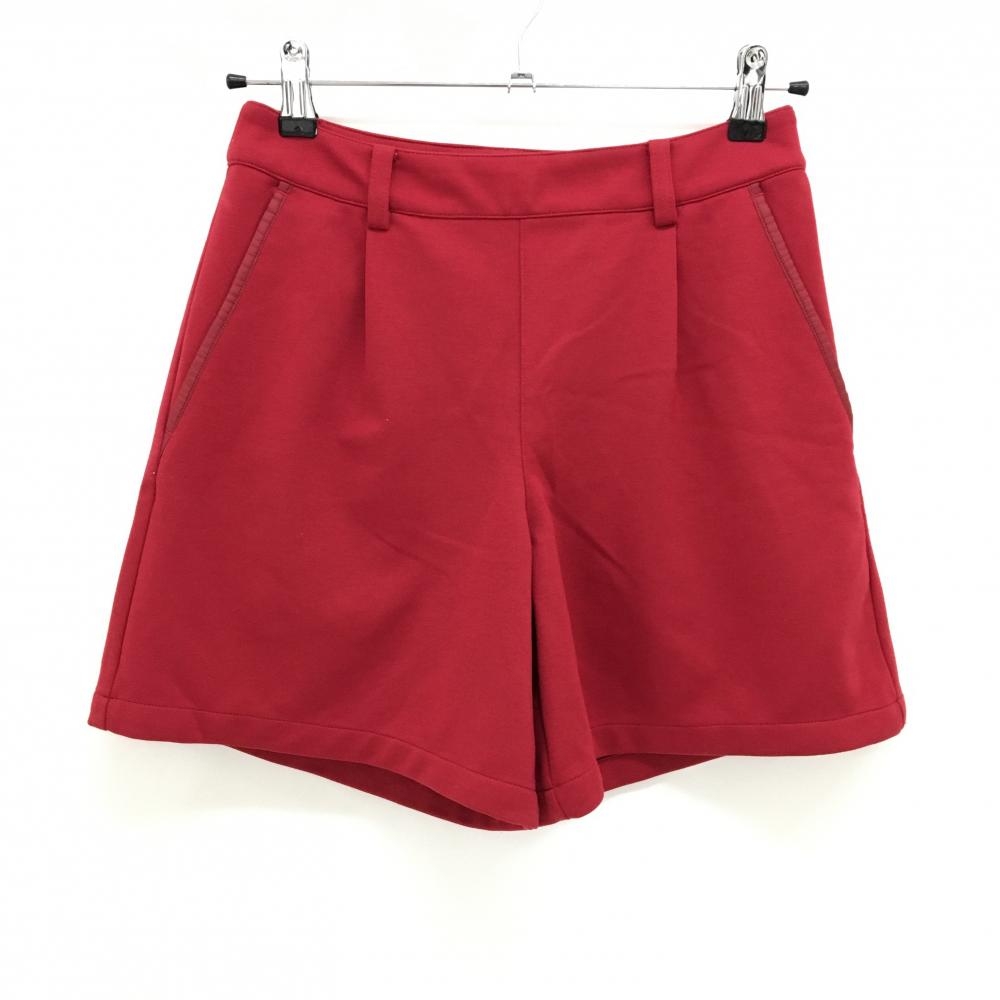 【美品】ビームスゴルフ ハーフパンツ レッド レディース S ゴルフウェア BEAMS GOLF