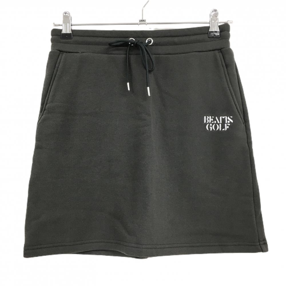 【超美品】ビームスゴルフ スカート グレー スウェット生地 ロゴ刺しゅう  レディース S ゴルフウェア 2023年モデル BEAMS GOLF