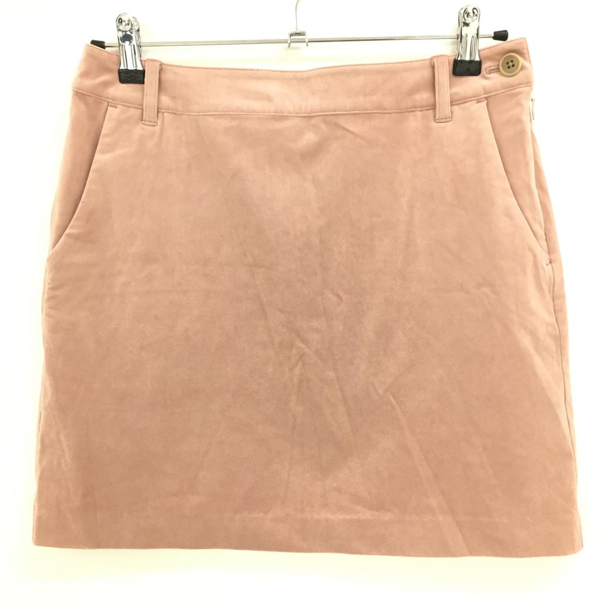 【超美品】ビームスゴルフ ストレッチスカート スモーキーピンク 微起毛素材 レディース L ゴルフウェア BEAMS GOLF