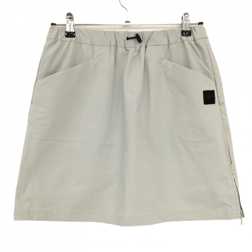 【超美品】ビームスゴルフ ストレッチスカート ライトグレー ナイロン混 B.G.THREE  レディース L ゴルフウェア BEAMS GOLF