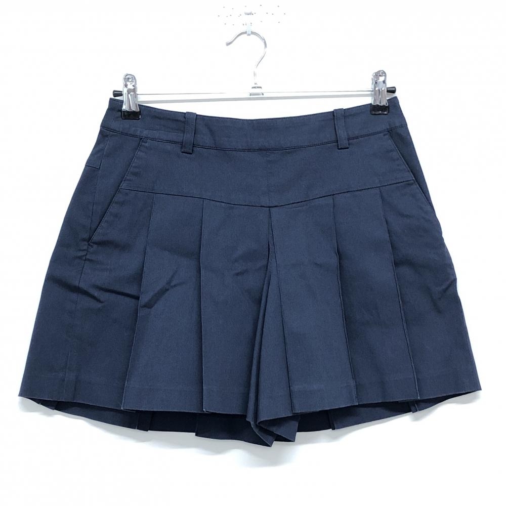 ビームスゴルフ キュロットスカート ネイビー プリーツ ロゴ刺しゅう  レディース M ゴルフウェア BEAMS GOLF