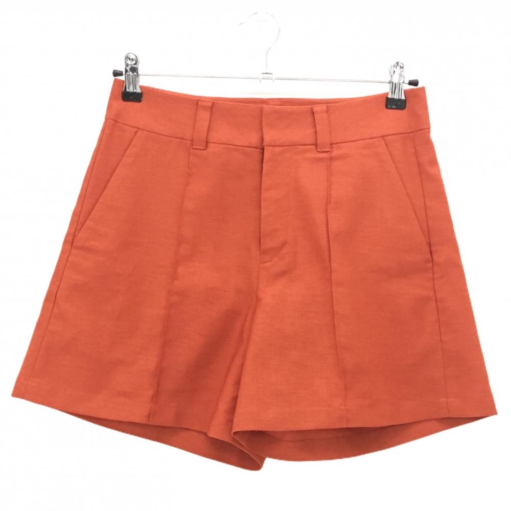 【美品】ビームスゴルフ キュロットスカート オレンジ系 バックロゴ  レディース M ゴルフウェア BEAMS GOLF