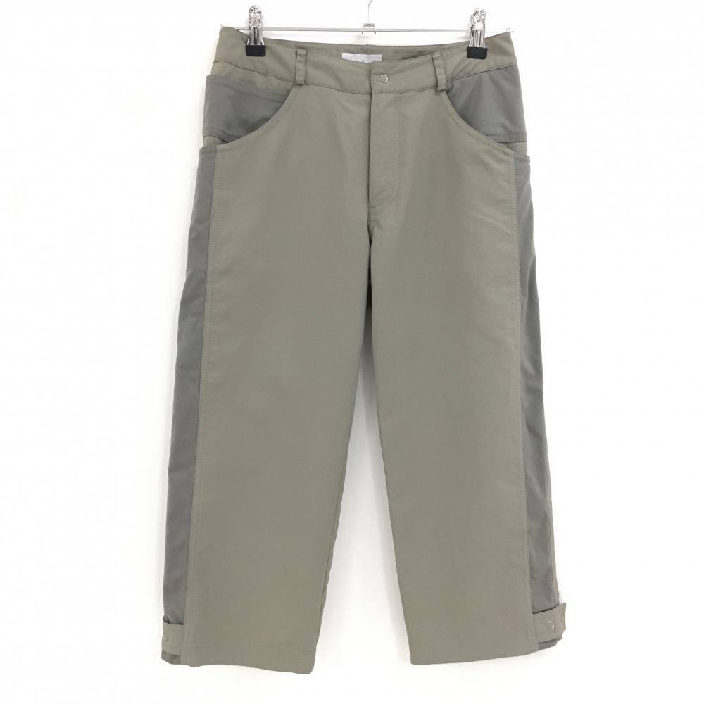 【美品】ヒールクリーク 半端丈パンツ カーキ 複数ポケット レディース 40(M) ゴルフウェア Heal Creek