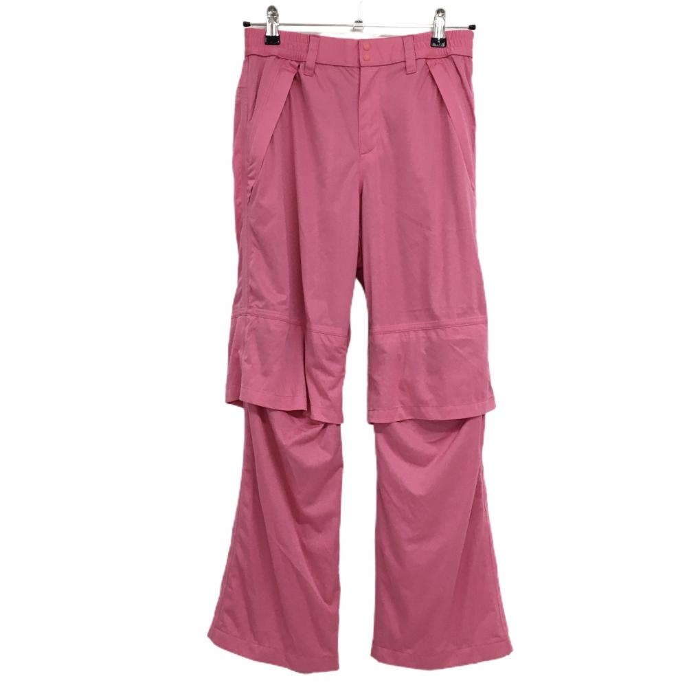 【超美品】ヒールクリーク パンツ ピンク 裏地メッシュ ウエストゴム レディース 40(M) ゴルフウェア Heal Creek