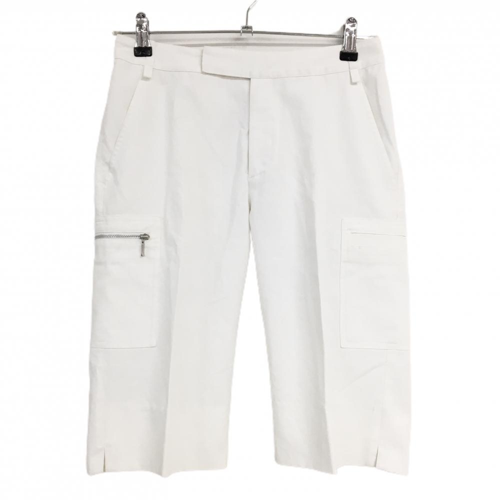 ヒールクリーク ハーフパンツ 白 サイドポケット ストレッチ  レディース 40(M) ゴルフウェア Heal Creek