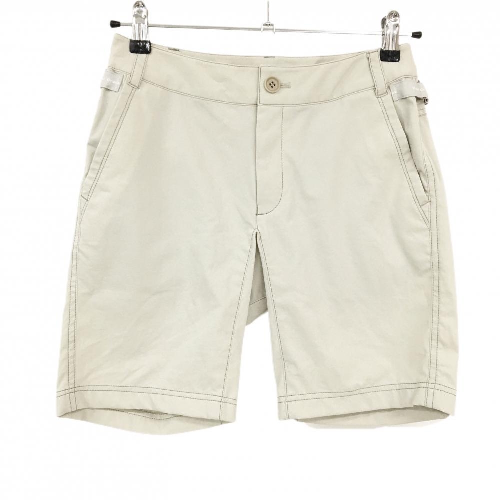 【超美品】ヒールクリーク ハーフパンツ ベージュ ストレッチ  レディース 38(S) ゴルフウェア Heal Creek