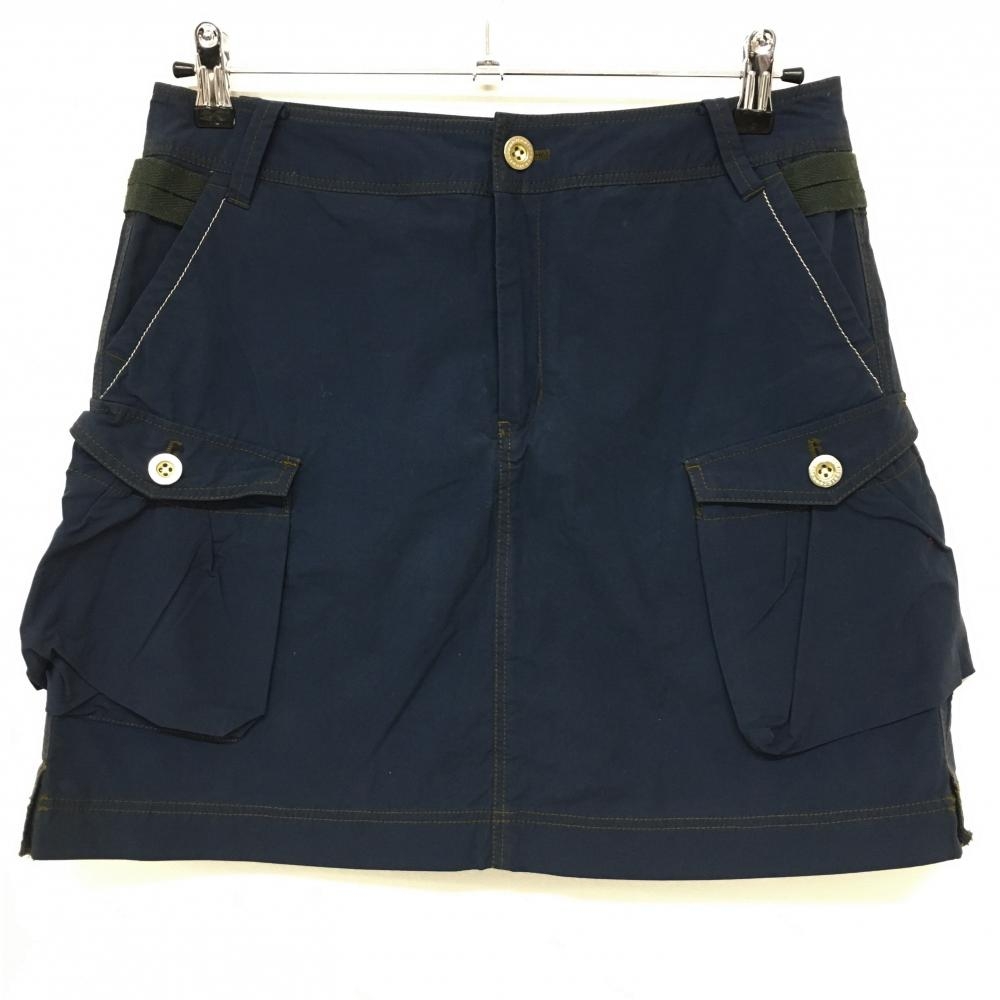 ヒールクリーク スカート ネイビー 金ボタン  レディース 42(L) ゴルフウェア Heal Creek
