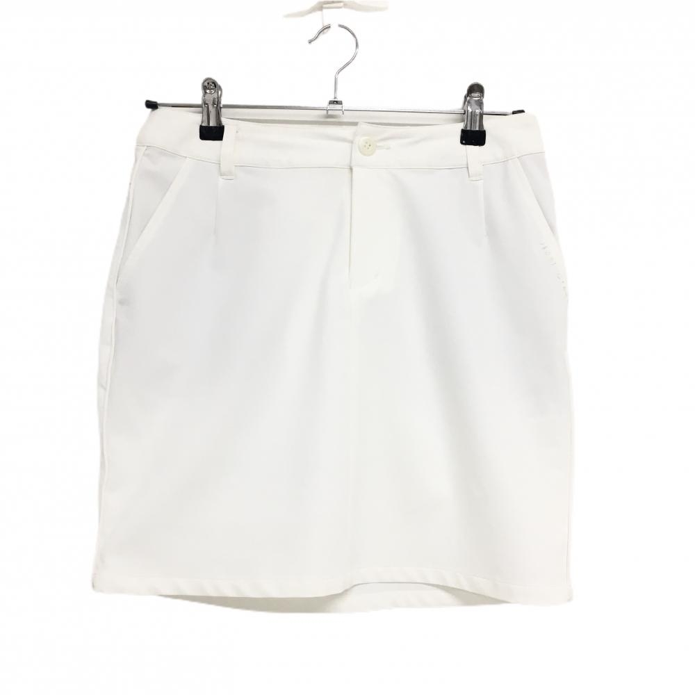 ヒールクリーク スカート 白 シンプル ロゴ刺しゅう レディース 40(M) ゴルフウェア Heal Creek