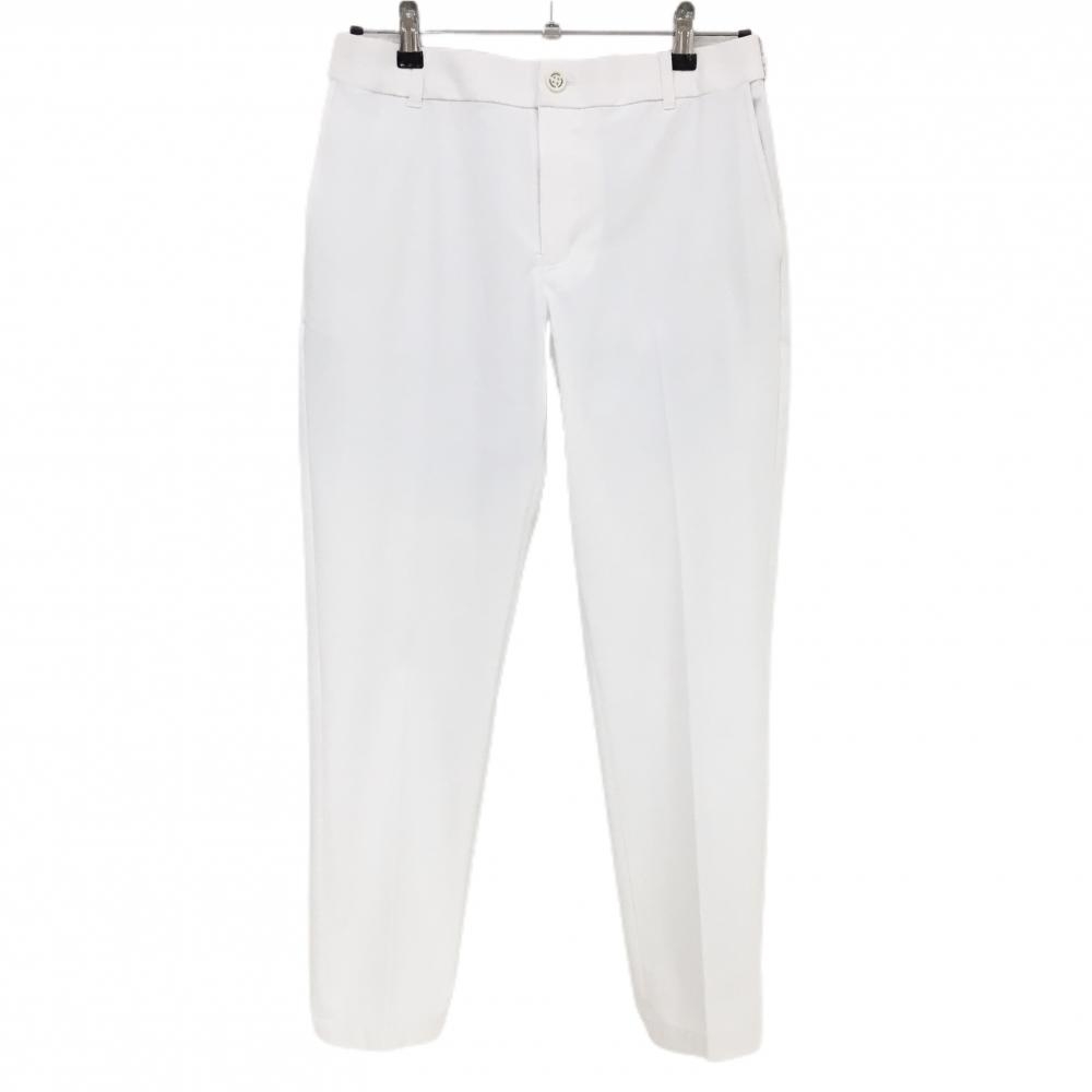 【美品】ビバハート パンツ アイボリー×蛍光イエロー ストレッチ シンプル レディース 42(L) ゴルフウェア VIVA HEART