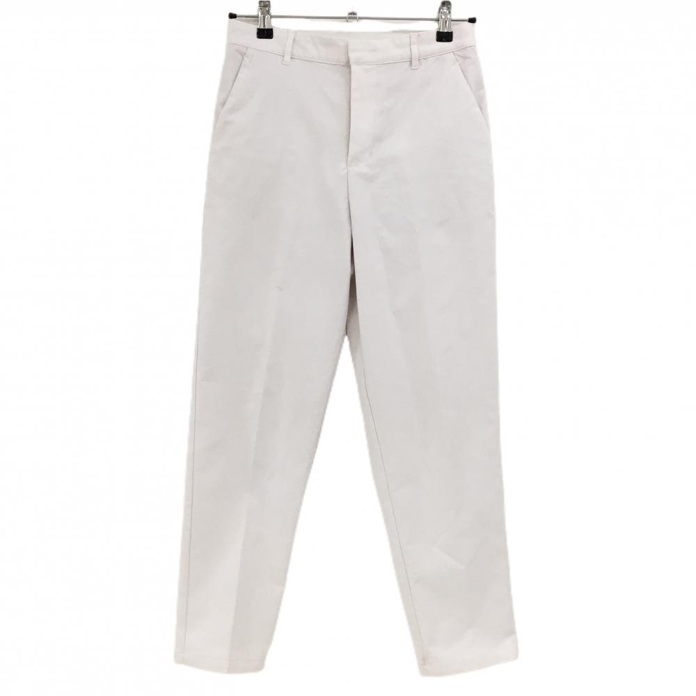 ビバハート パンツ 白系 ロゴ蛍光イエロー ストレッチ レディース 40(M) ゴルフウェア VIVA HEART