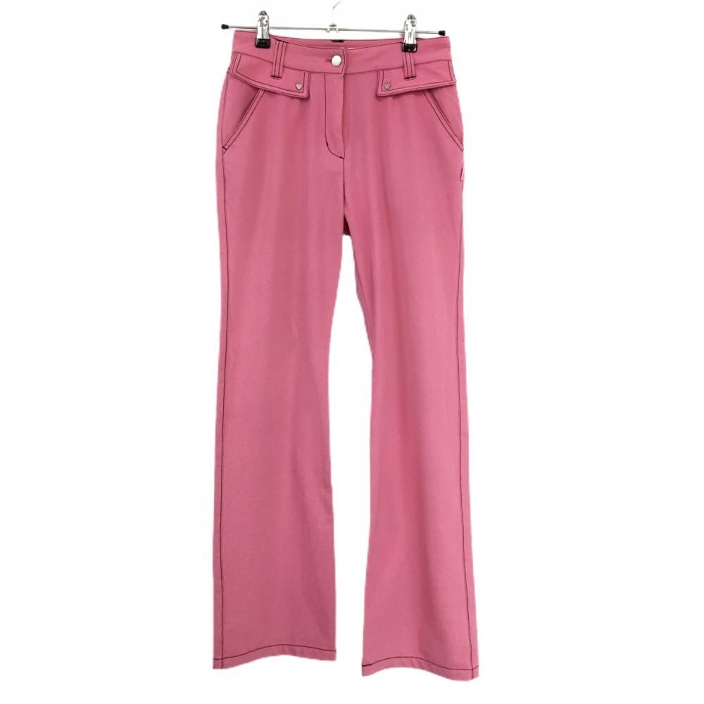 【美品】ビバハート パンツ ピンク ステッチ黒  レディース 38(S) ゴルフウェア VIVA HEART