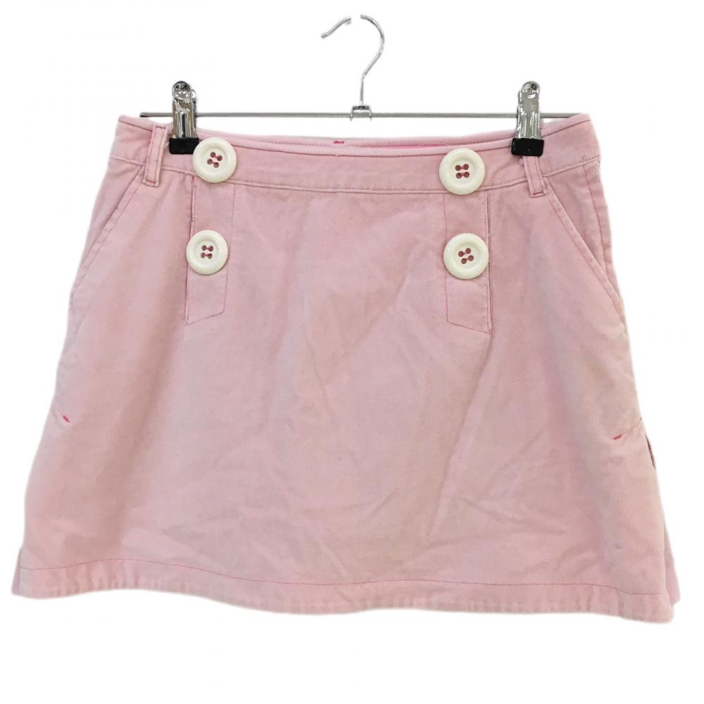 ビバハート コーデュロイスカート ピンク 前ボタン 内側インナーパンツ  レディース 40 ゴルフウェア VIVA HEART