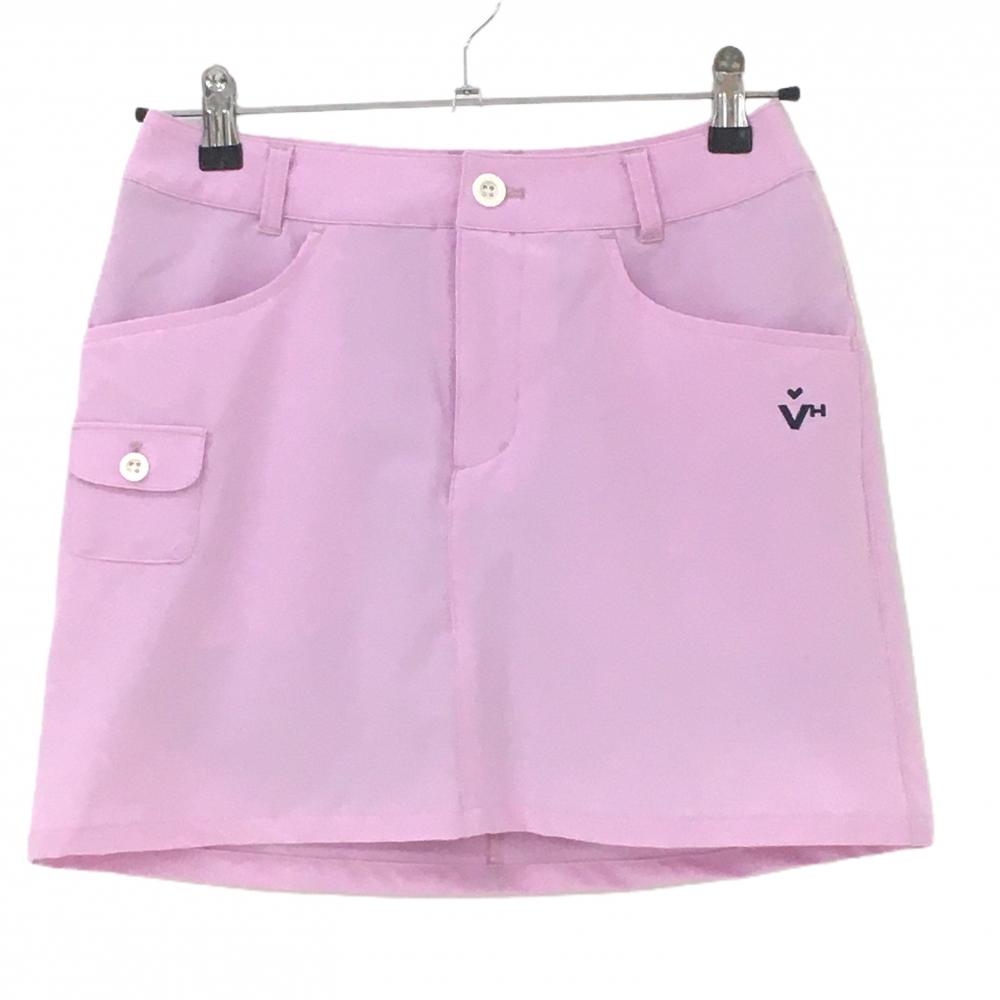 ビバハート スカート ピンク ロゴ刺しゅう 内側インナーパンツ  レディース 38(S) ゴルフウェア VIVA HEART