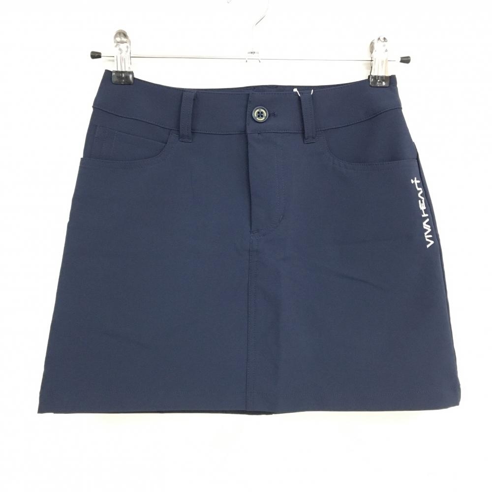 【新品】ビバハート スカート ネイビー ストレッチ 撥水  レディース 36(XS) ゴルフウェア VIVA HEART