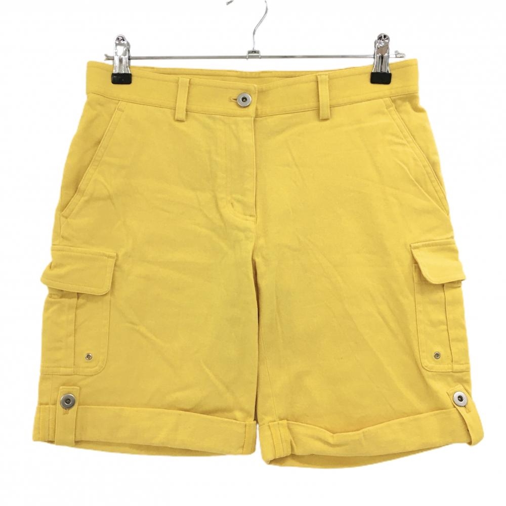 フィドラ ハーフパンツ イエロー 複数ポケット ストレッチ  レディース L/G ゴルフウェア FIDRA