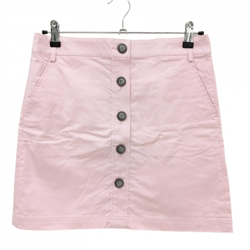 【超美品】フィドラ スカート ピンク フロントボタン ストレッチ レディース M/M ゴルフウェア FIDRA
