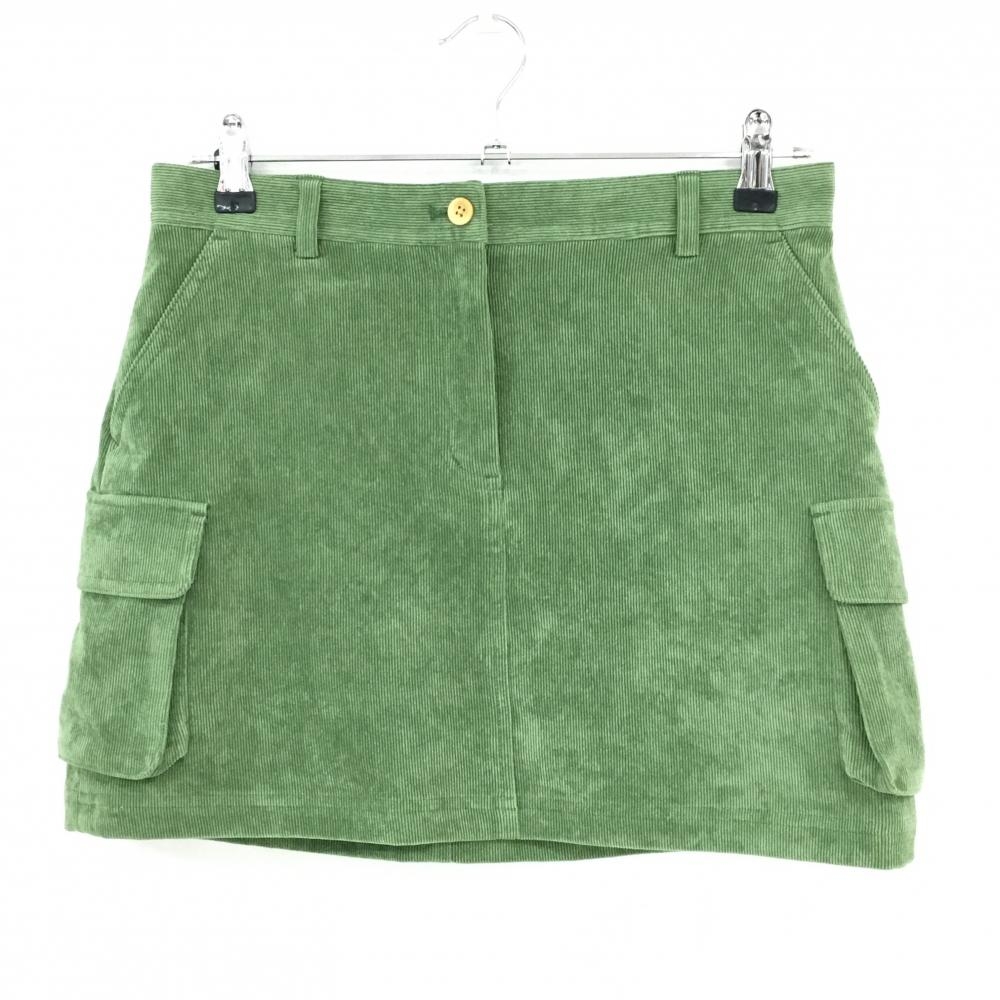 【超美品】フィドラ カーゴスカート グリーン コーデュロイ ストレッチ  レディース M/M ゴルフウェア FIDRA