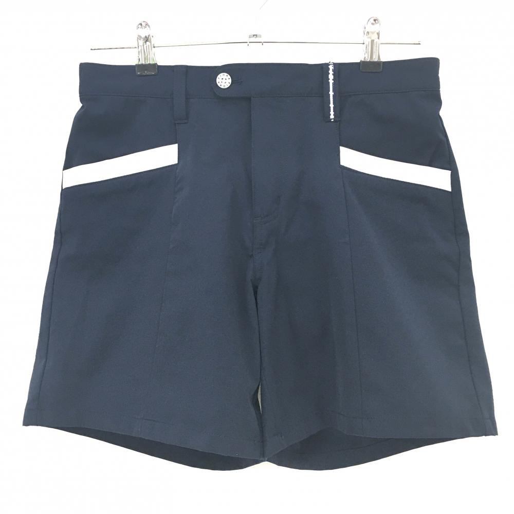 【超美品】フィドラ キュロットスカート ネイビー×白 バックロゴワッペン レディース M/M ゴルフウェア FIDRA