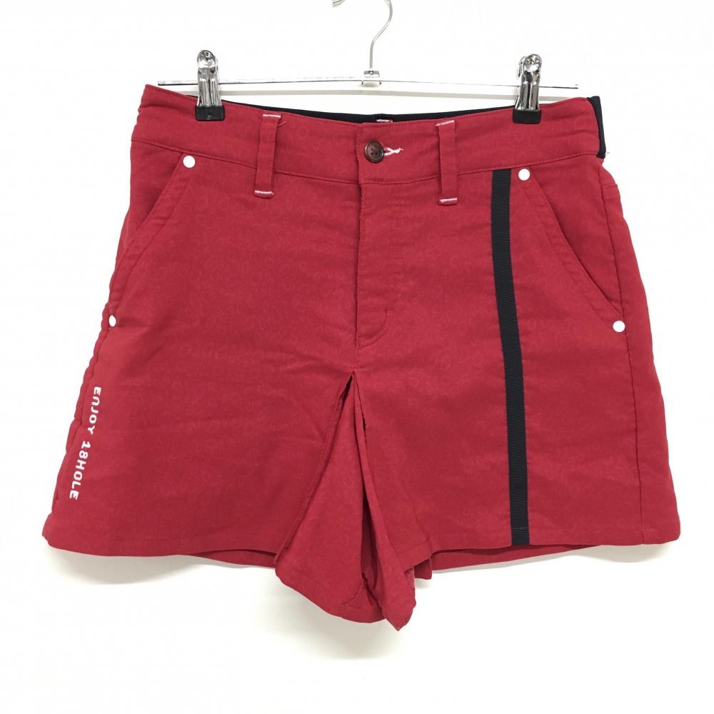 フィラゴルフ キュロットスカート レッド レオパード地模様 裏起毛 レディース L ゴルフウェア FILA GOLF