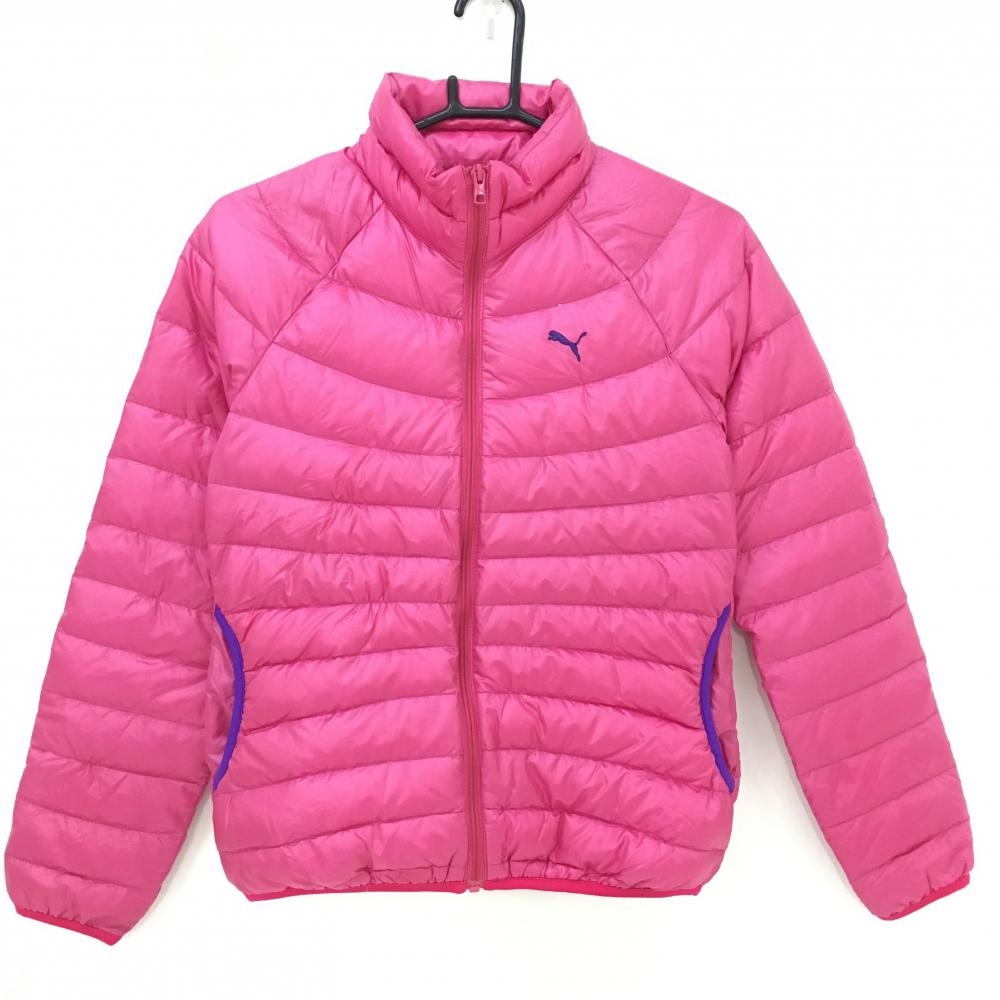 プーマ ダウンジャケット ピンク×パープル ダウン95％ レディース S ゴルフウェア PUMA