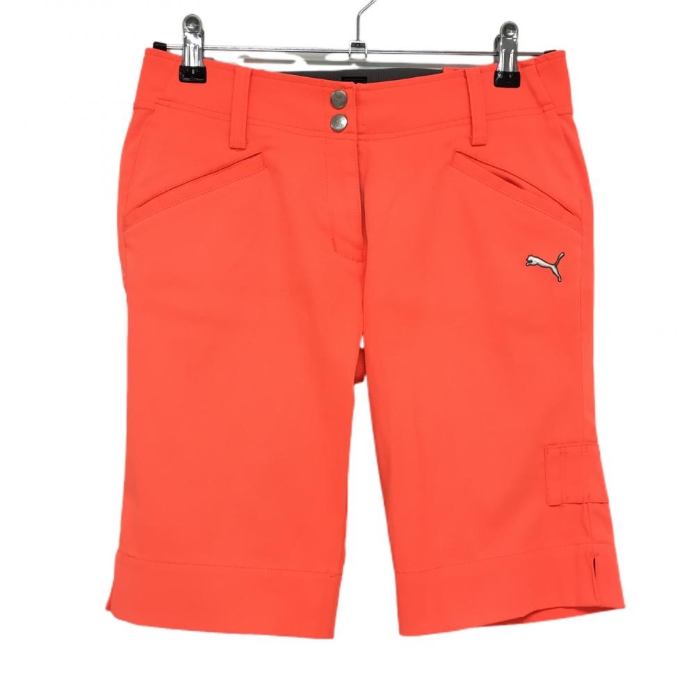 プーマ ショートパンツ 蛍光オレンジ ティ装着可 ストレッチ  レディース M ゴルフウェア PUMA 画像