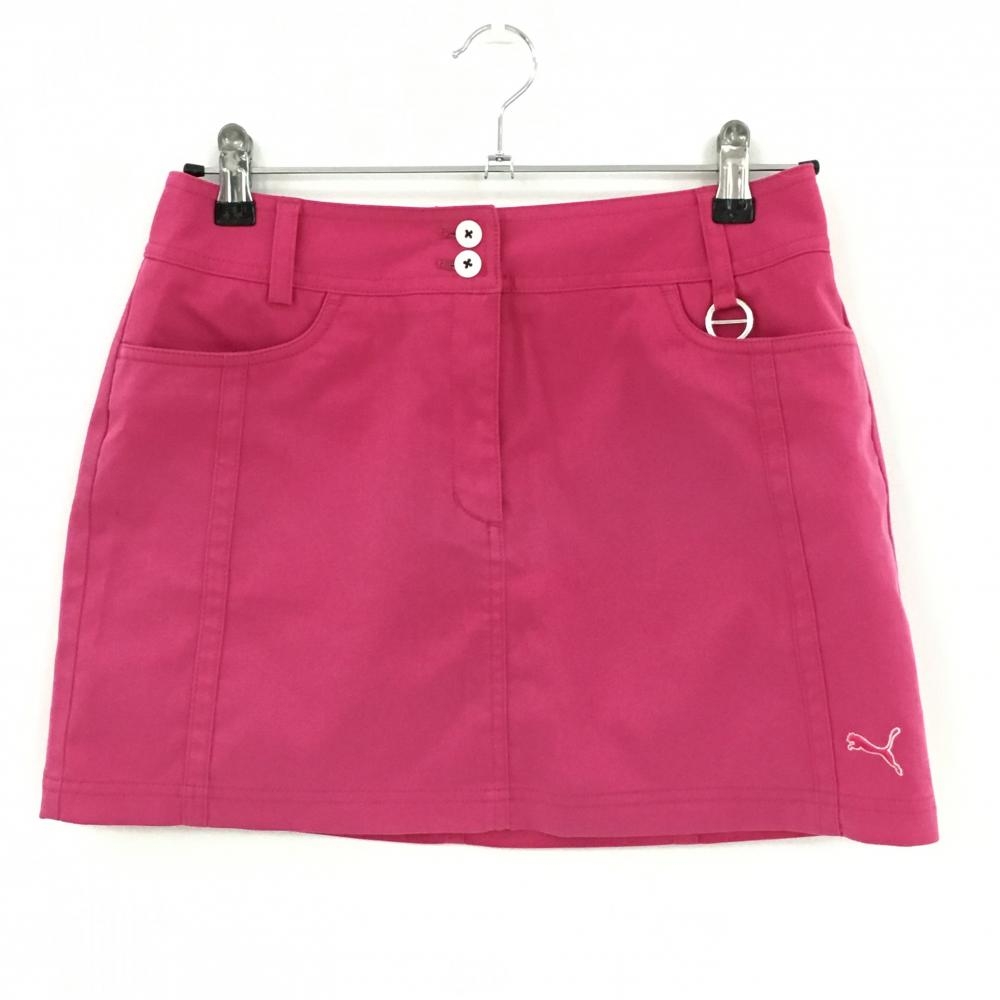 プーマ スカート ピンク ロゴ刺しゅう レディース L ゴルフウェア PUMA