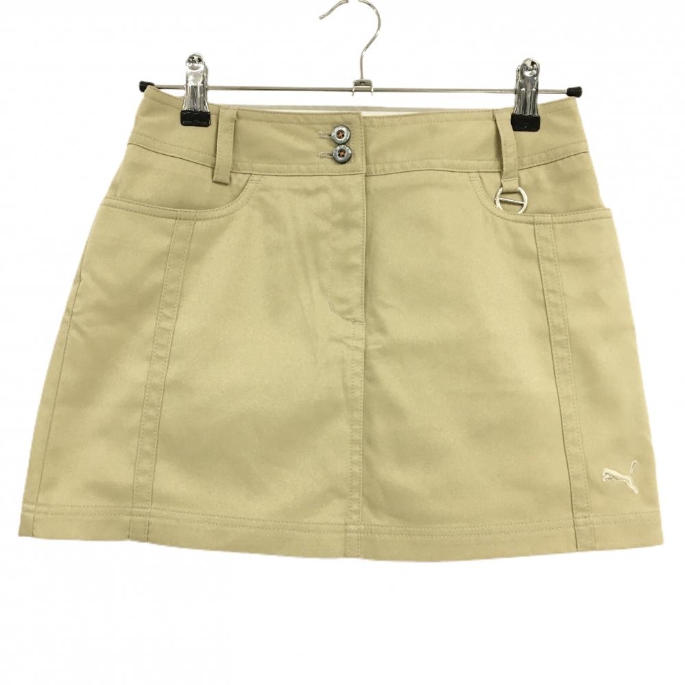 プーマ スカート ベージュ ロゴ刺しゅう レディース M ゴルフウェア PUMA