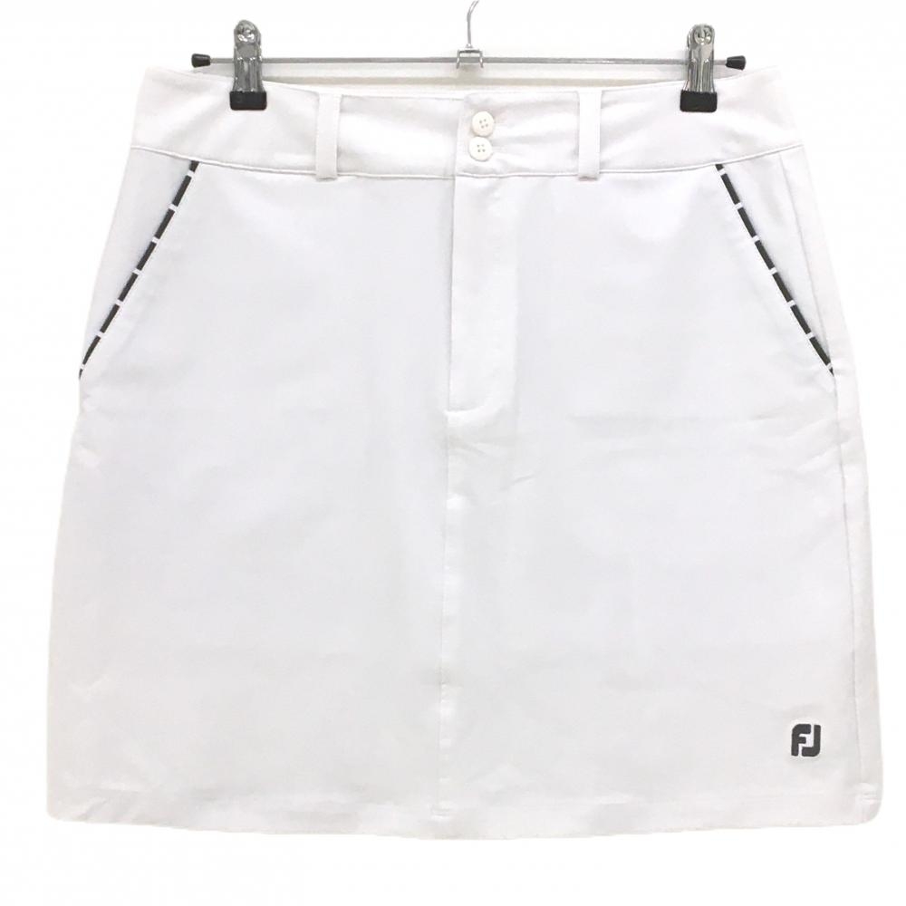 フットジョイ スカート 白×ダークグレー 内側インナーパンツ  レディース XL ゴルフウェア FootJoy