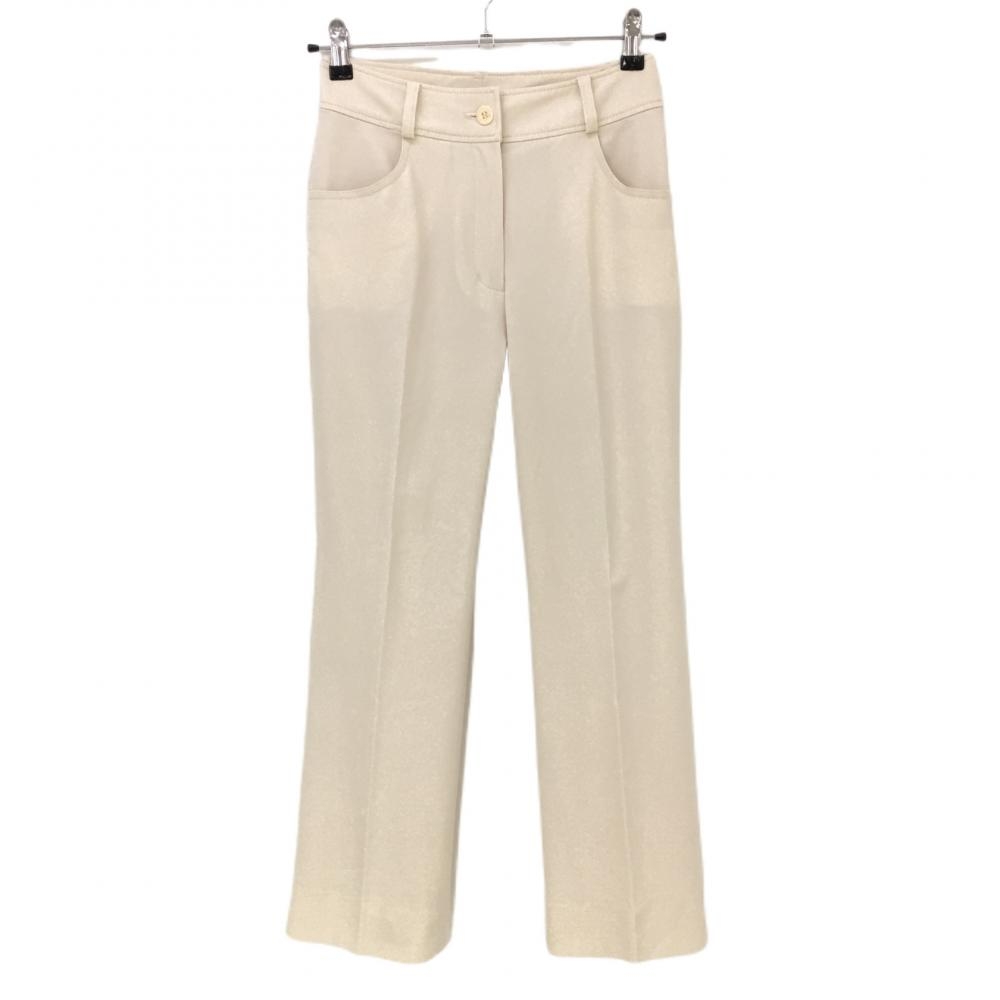 ブラックアンドホワイト パンツ ライトベージュ シンプル テリア刺しゅう 裏地付き レディース 0 ゴルフウェア Black＆White