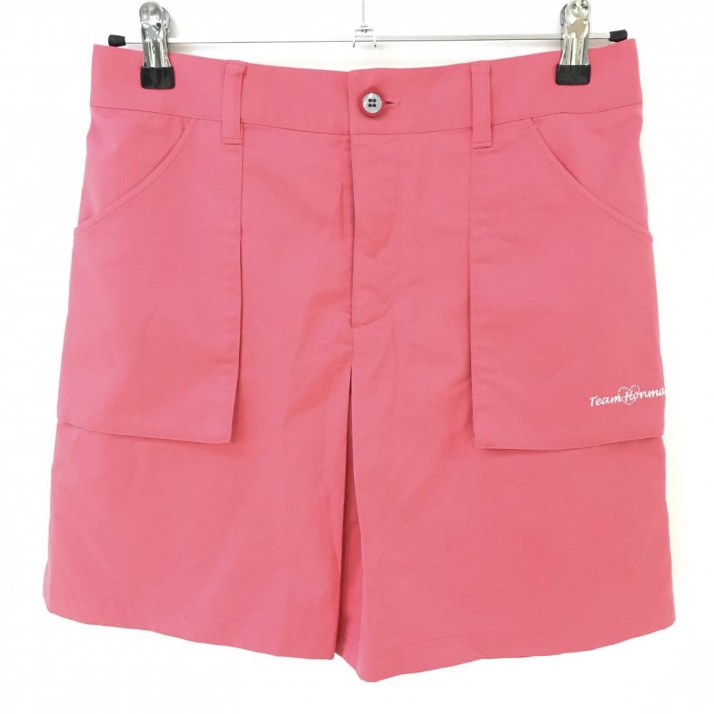【超美品】ホンマ キュロットスカート ピンク ポケット刺しゅう白 レディース M ゴルフウェア HONMA 画像
